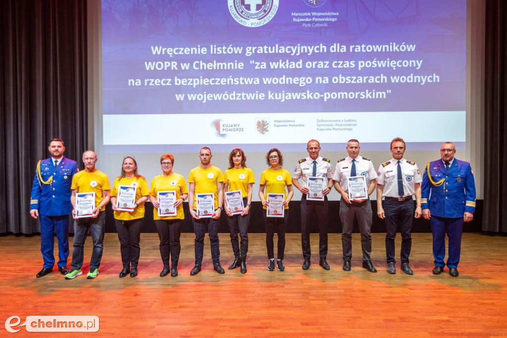 Ratownicy WOPR z Chełmna otrzymali listy gratulacyjne