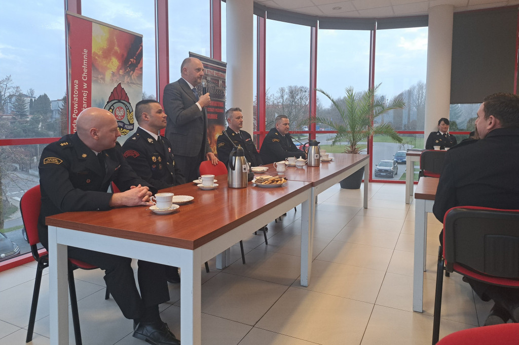 Spotkanie Marszałka Województwa Kujawsko-Pomorskiego ze strażakami powiatu