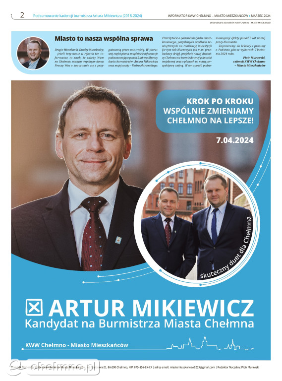 Podsumowanie kadencji burmistrza Artura Mikiewicza
