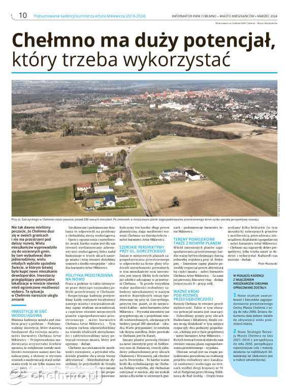 Podsumowanie kadencji burmistrza Artura Mikiewicza