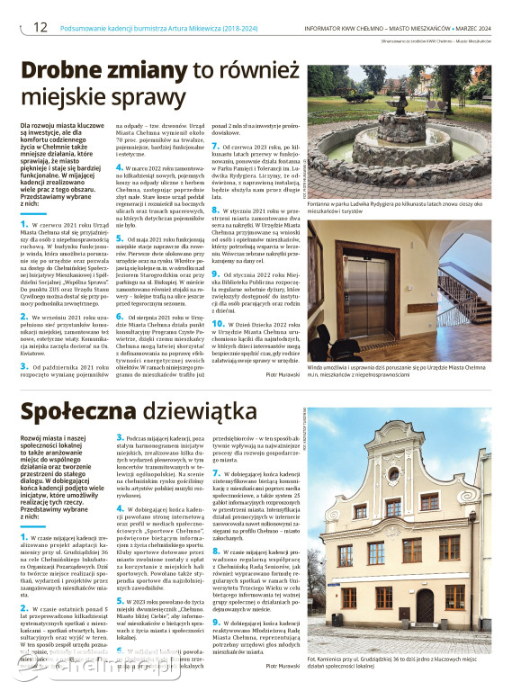 Podsumowanie kadencji burmistrza Artura Mikiewicza