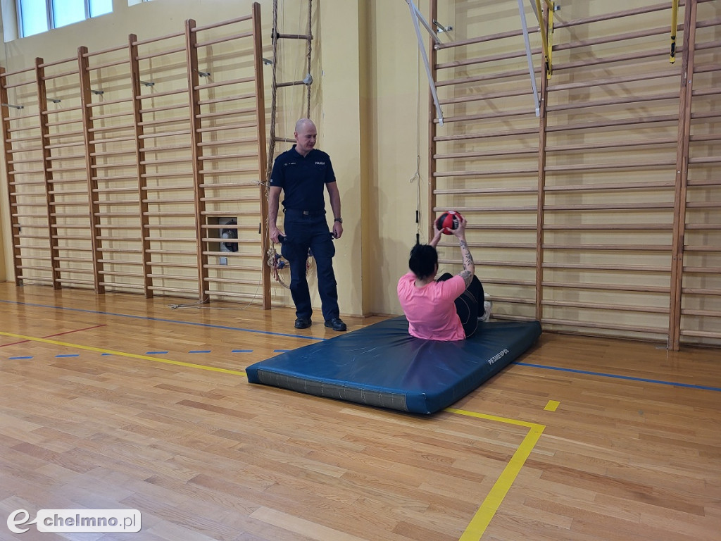 Chełmińscy policjanci przeprowadzili kolejny próbny test sprawności fizycznej