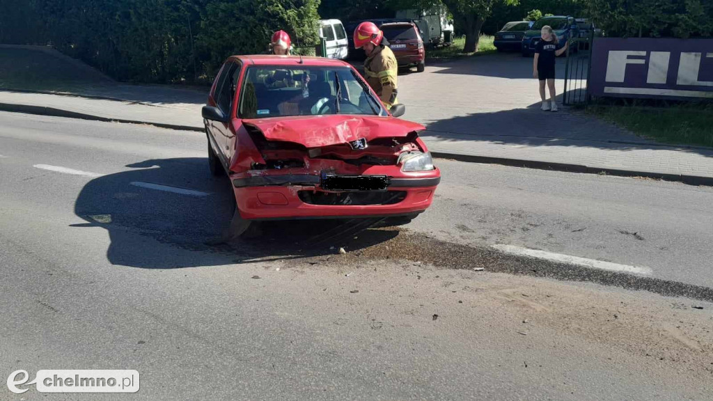 Trzy osoby hospitalizowane po kolizji w Chełmnie