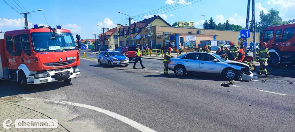 Jedna osoba poszkodowana w dzisiejszym wypadku pod Chełmnem