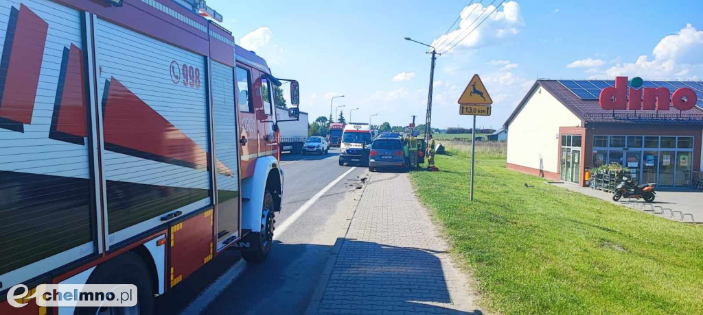 Jedna osoba poszkodowana w dzisiejszym wypadku pod Chełmnem