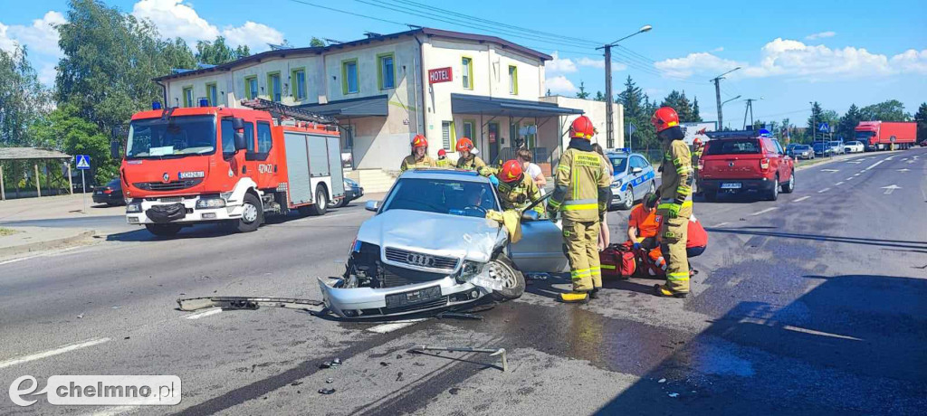 Jedna osoba poszkodowana w dzisiejszym wypadku pod Chełmnem