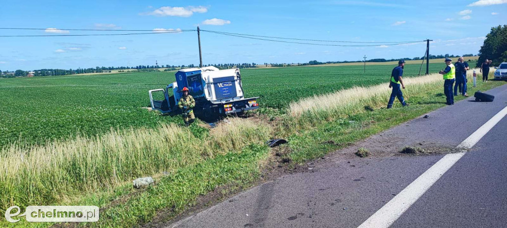 Wypadek w okolicach Chełmna. Trzy osoby zostały poszkodowane