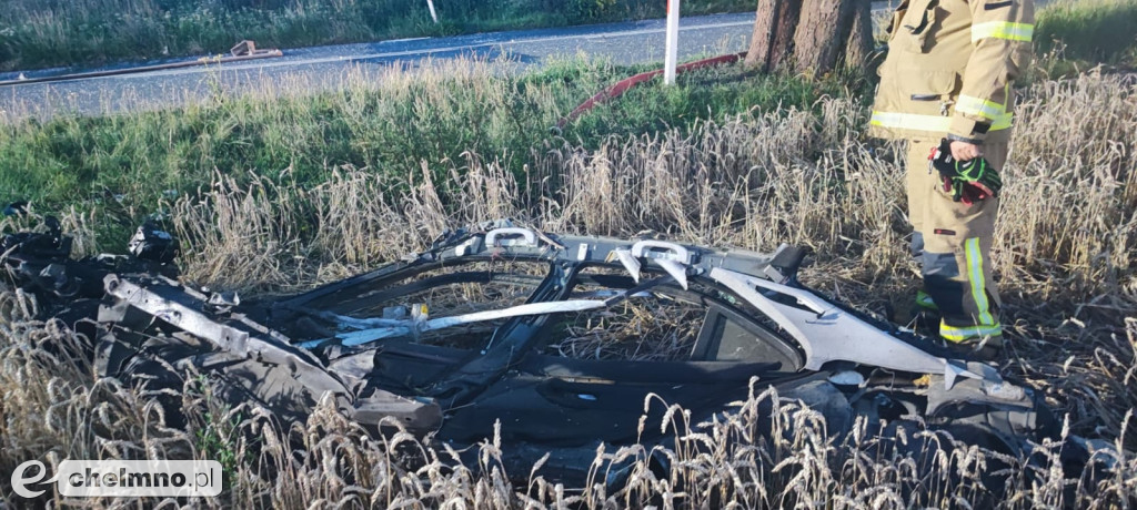 Tragiczny pożar po wypadku samochodowym - kierowca nie żyje