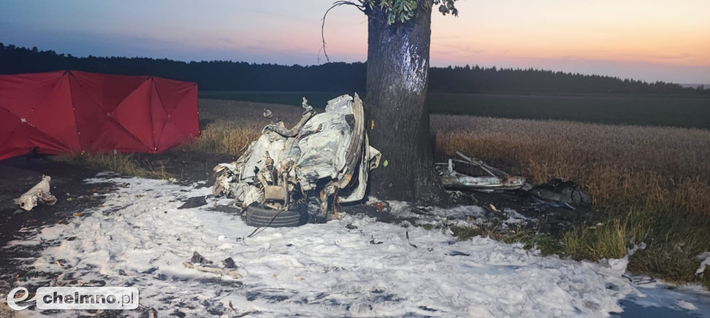 Tragiczny pożar po wypadku samochodowym - kierowca nie żyje