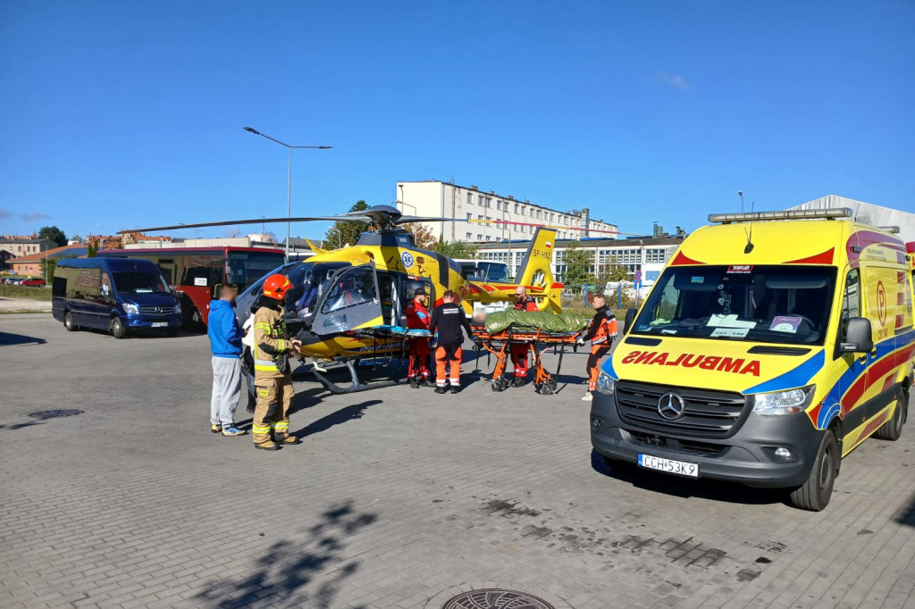 Wypadek motocyklisty z osobówką w Chełmnie