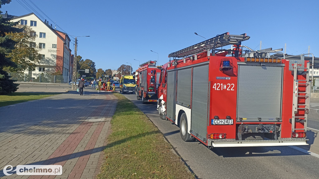 Wypadek motocyklisty z osobówką w Chełmnie