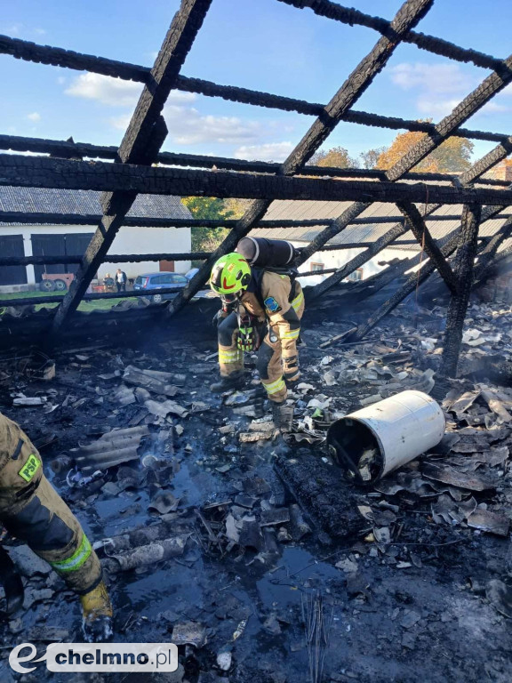 Aż 10 zastępów straży pożarnej gasiło pożar budynku w Bągarcie