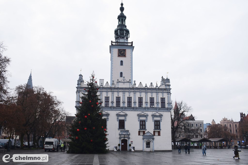 Już jest! Chełmińska wielka choinka zamontowana na Rynku