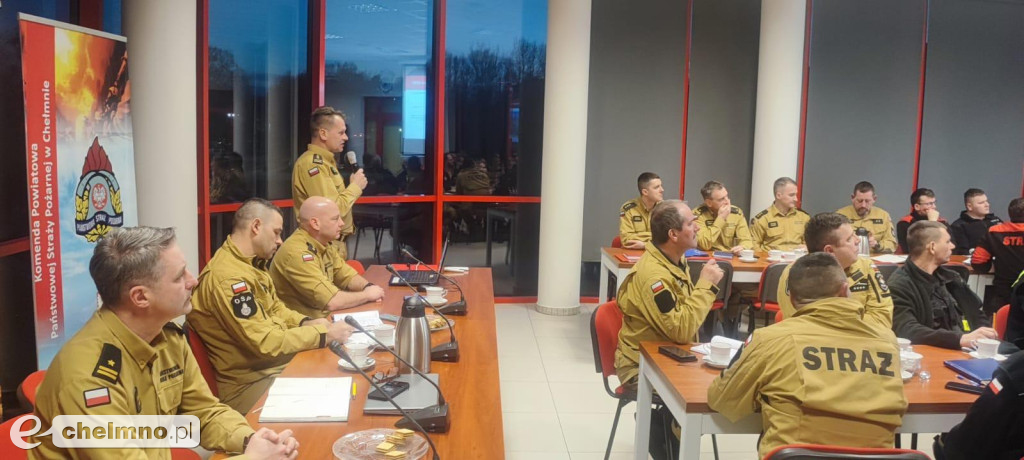 Odprawa roczna w Komendzie Powiatowej PSP w Chełmnie