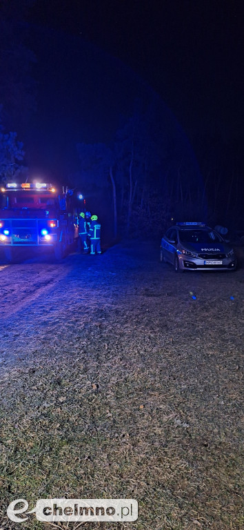 Pożar sterty drewna na prywatnej posesji w Brukach Unisławskich