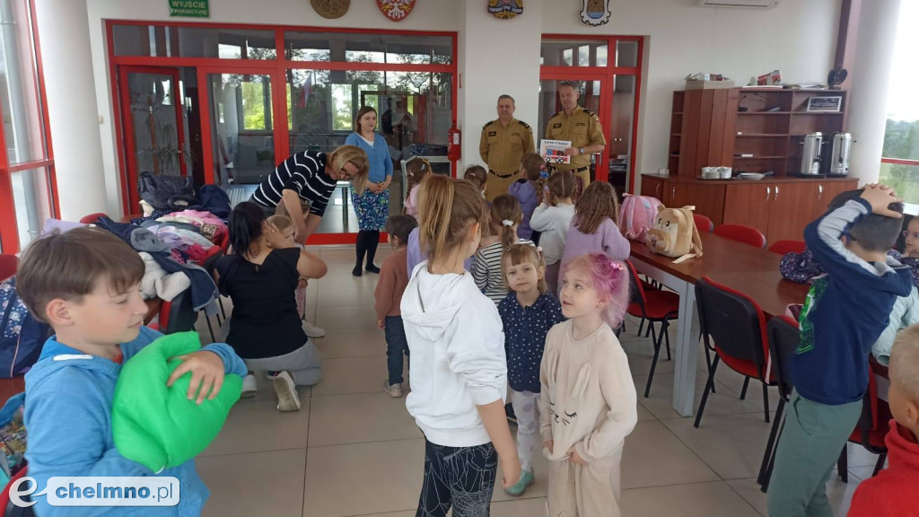 Przedszkolaki z wizytą w Komendzie Powiatowej PSP w Chełmnie