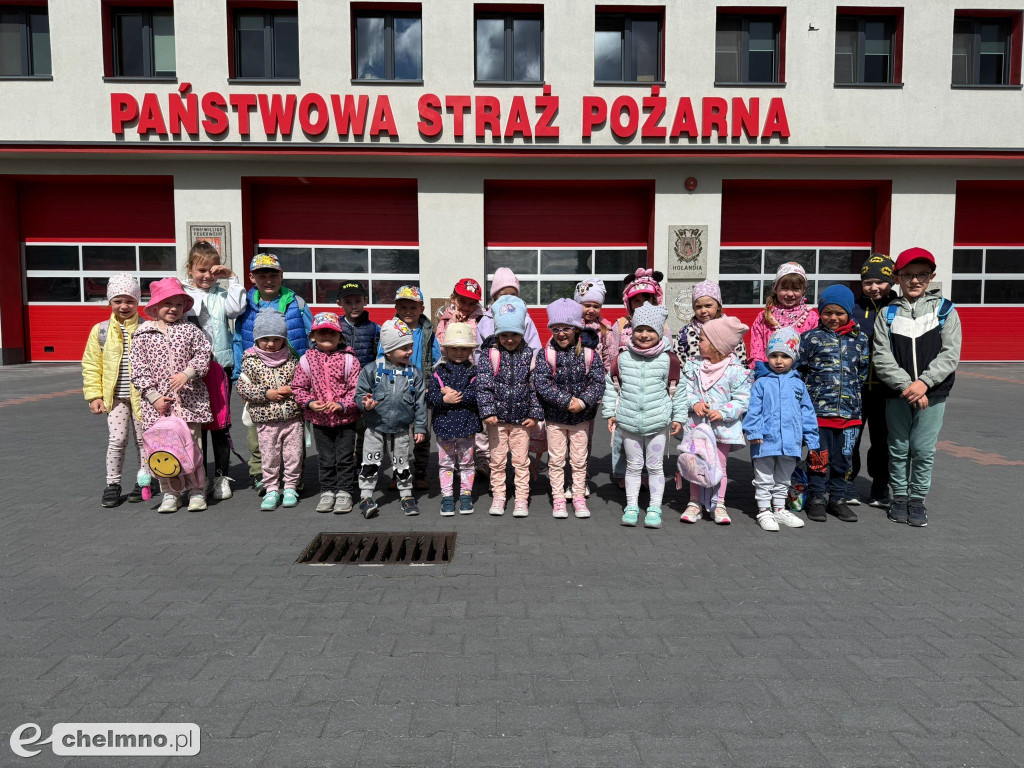 Przedszkolaki z wizytą w Komendzie Powiatowej PSP w Chełmnie