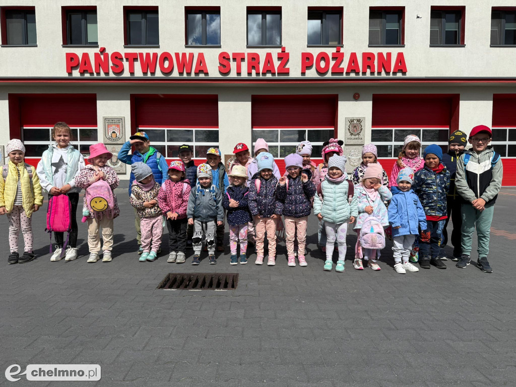 Przedszkolaki z wizytą w Komendzie Powiatowej PSP w Chełmnie