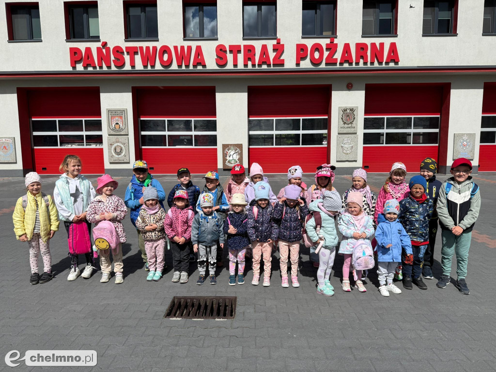 Przedszkolaki z wizytą w Komendzie Powiatowej PSP w Chełmnie