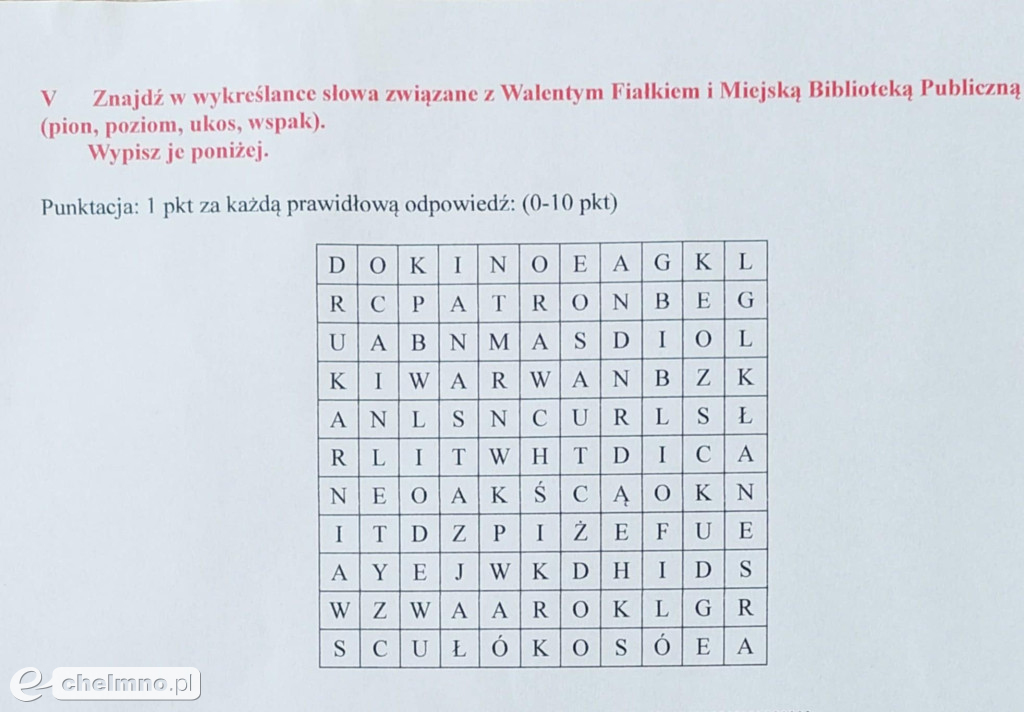 Konkursem świętowaliśmy Międzynarodowy Dzień Bibliotekarza