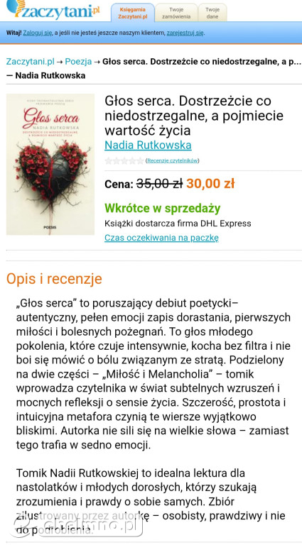 „Głos serca” młodej poetki z Chełmna