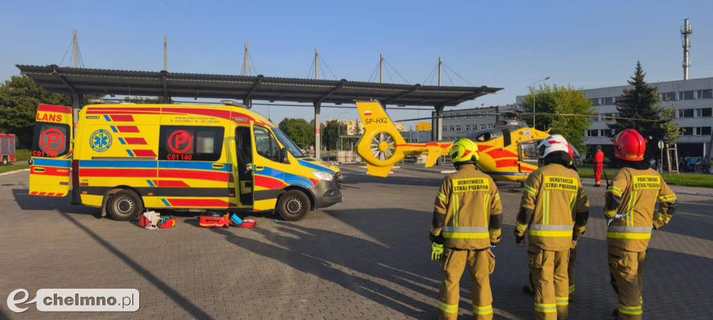 Tragiczny wypadek w Chełmnie: młody mężczyzna wyskoczył z okna mieszkania?