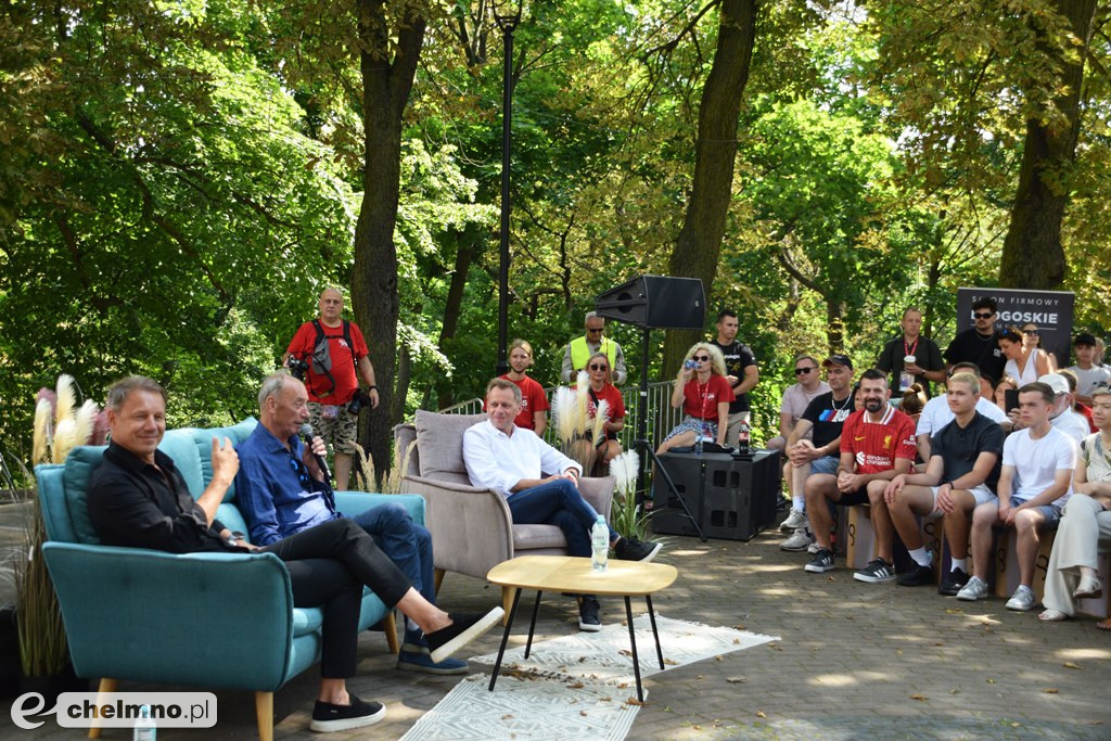 Dariusz Szpakowski i Grzegorz Mielcarski na spotkaniu autorskim z okazji 9 Hills