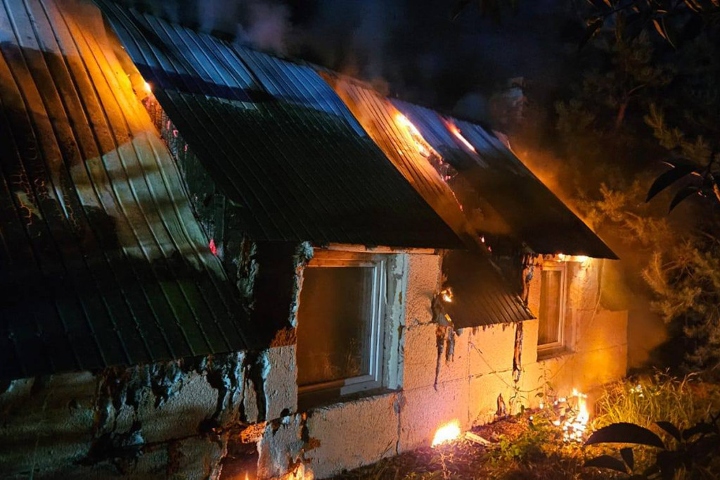 Pożar budynku mieszkalnego w Bieńkówce