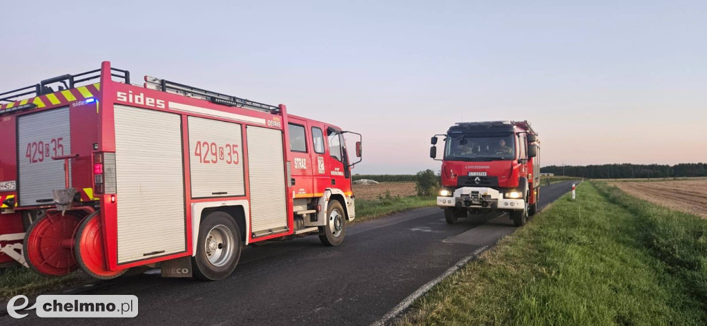Strażacy interweniowali dwukrotnie w okolicach Chełmna
