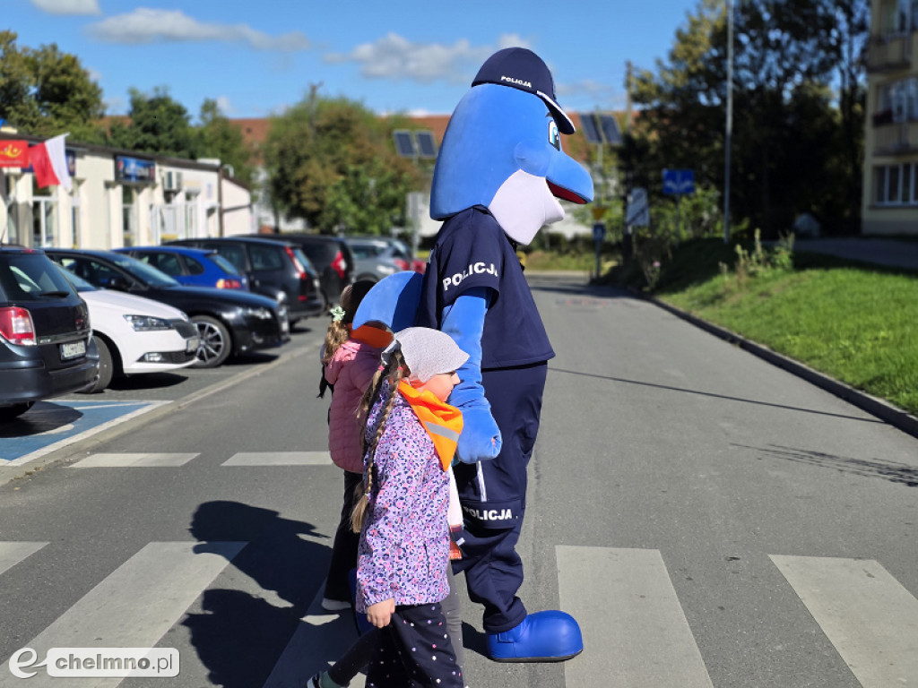 Lekcja bezpieczeństwa z Polfinem w SP 4 w Chełmnie