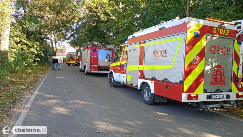 Wypadek w powiecie chełmińskim – samochód uderzył w drzewo