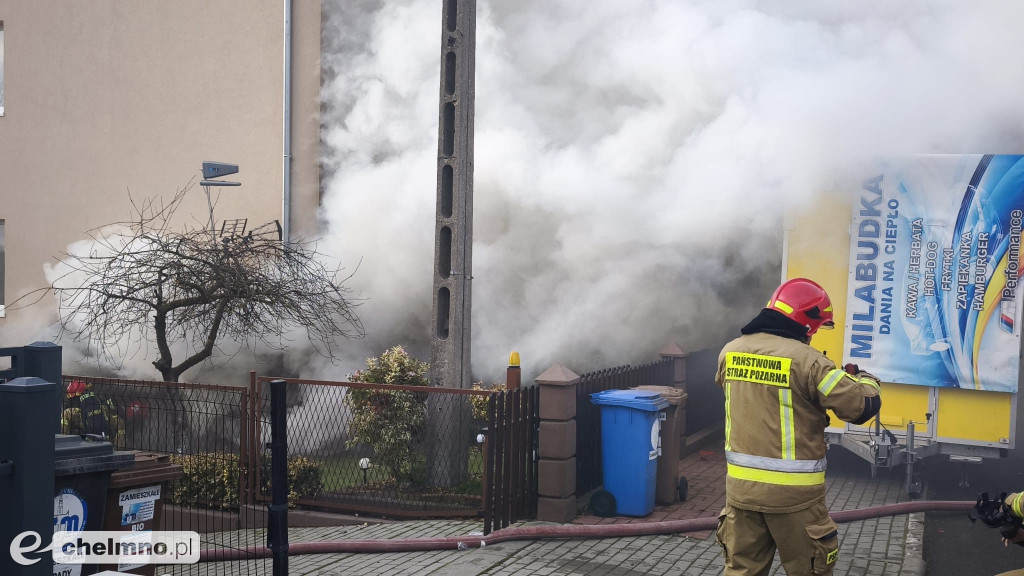 Tragiczny pożar w Chełmnie. Jedna osoba nie żyje