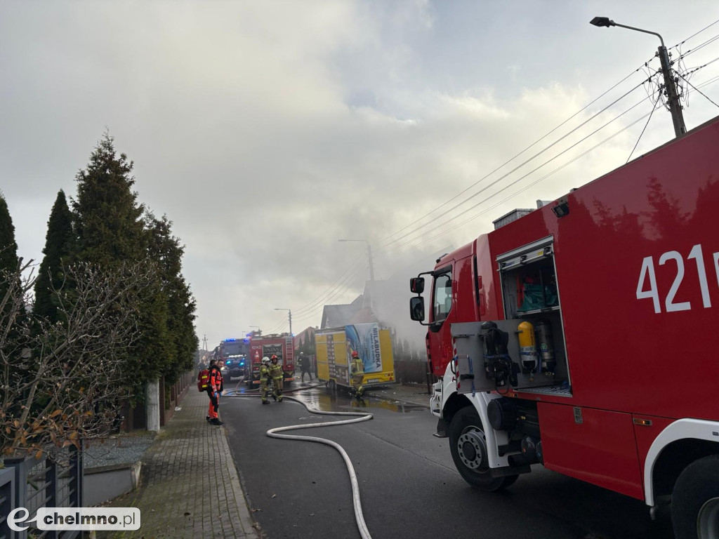 Tragiczny pożar w Chełmnie. Jedna osoba nie żyje