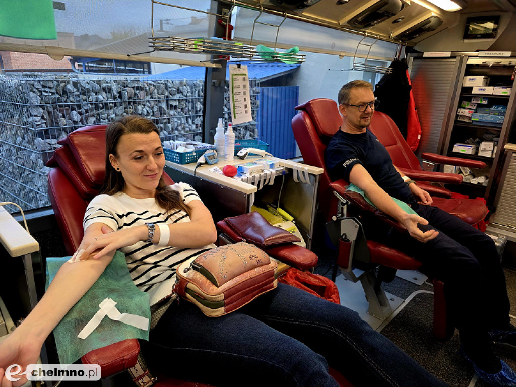 Akcja krwiodawstwa w Komendzie Policji w Chełmnie