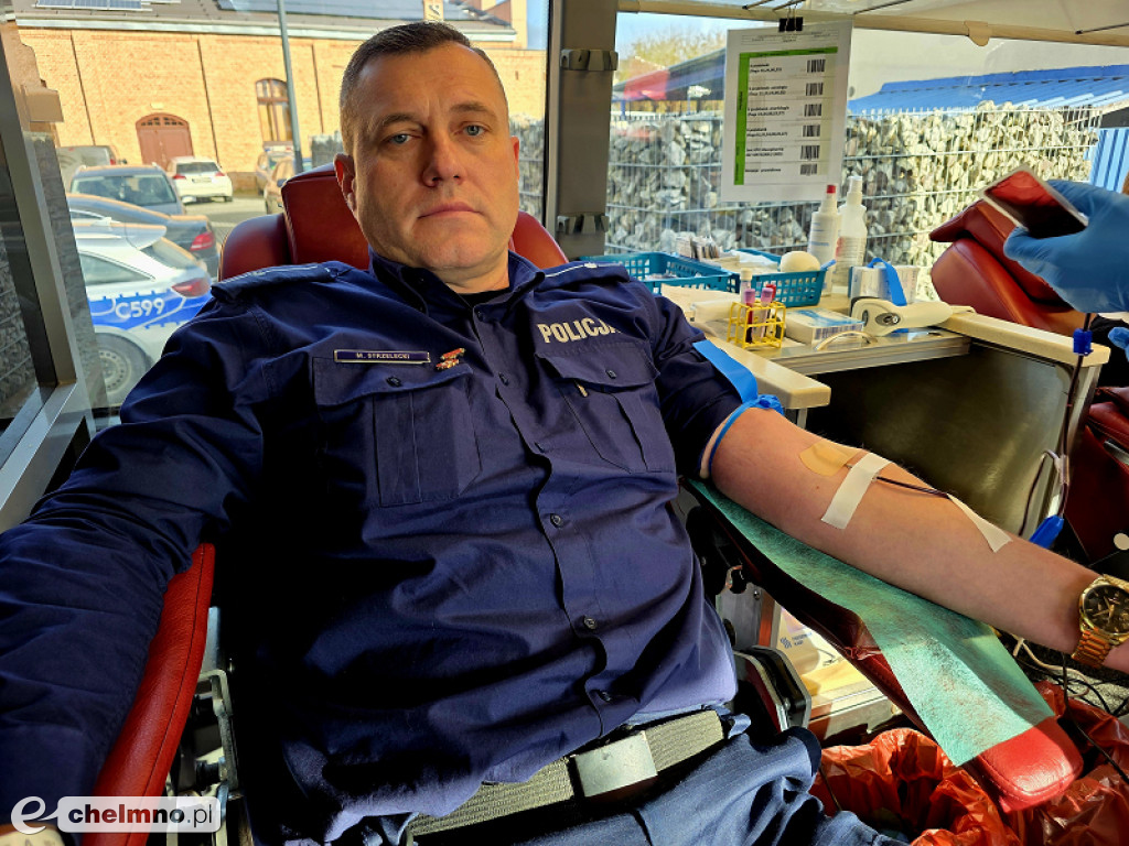 Akcja krwiodawstwa w Komendzie Policji w Chełmnie