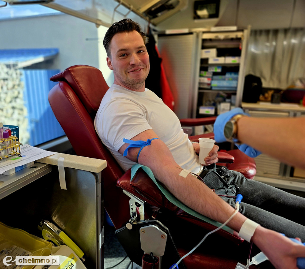 Akcja krwiodawstwa w Komendzie Policji w Chełmnie