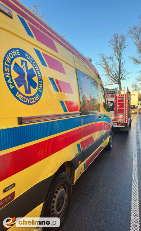 Wypadek na drodze powiatowej w Unisławiu