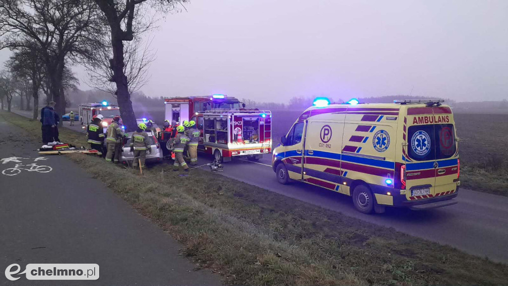 Ten wypadek koło Chełmna zatrzymał ruch!