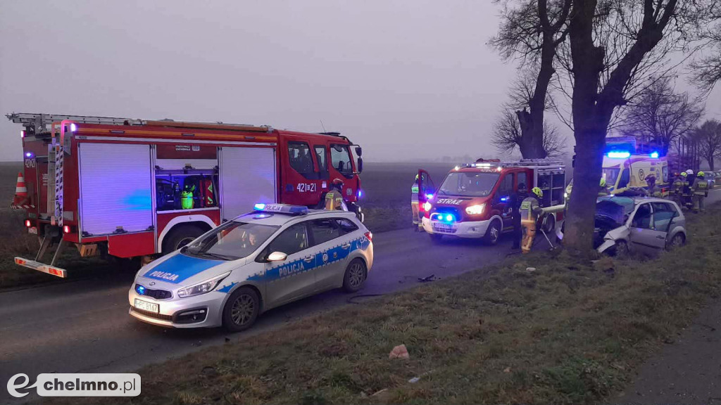 Ten wypadek koło Chełmna zatrzymał ruch!