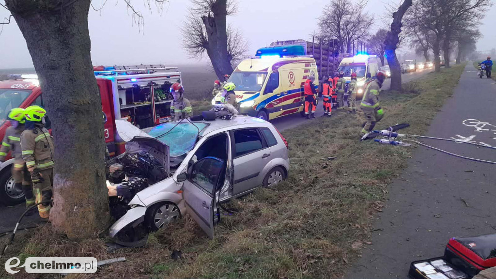 Ten wypadek koło Chełmna zatrzymał ruch!
