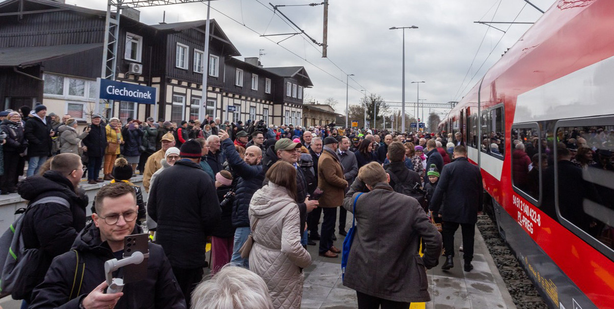 Inauguracja połączeń kolejowych do Ciechocinka