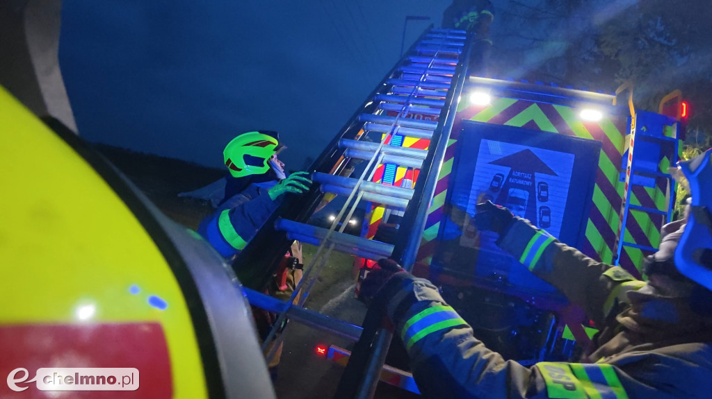 Pożar sadzy w kominie w Bajerzu