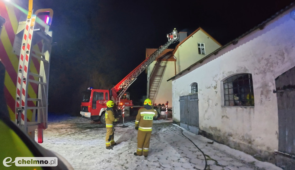 Pożar sadzy w kominie w Bajerzu