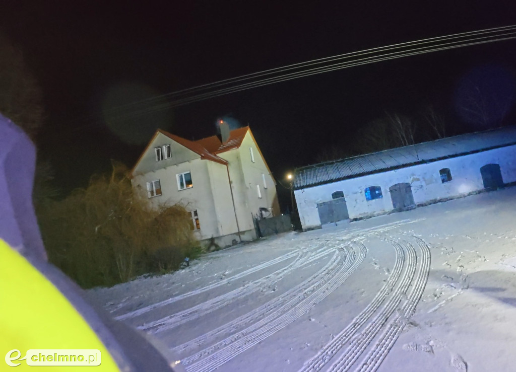 Pożar sadzy w kominie w Bajerzu