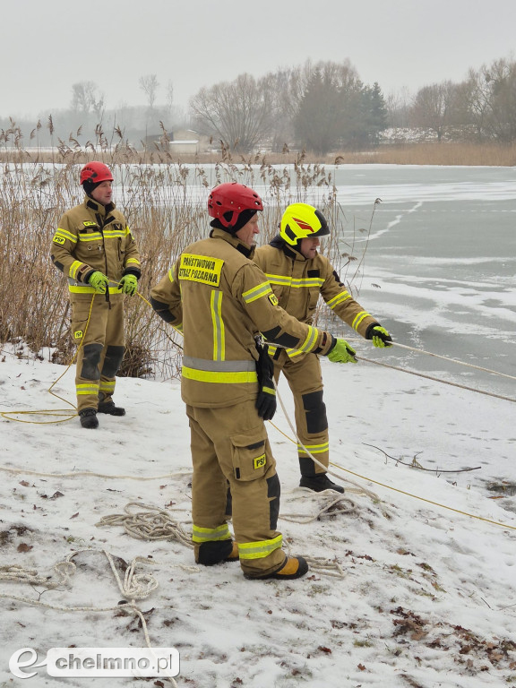 Bezpieczne akcje ratunkowe: Strażacy ćwiczą na lodzie