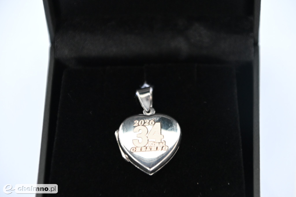 Bursztynowe złote i srebrne serduszka WOŚP wylicytowane