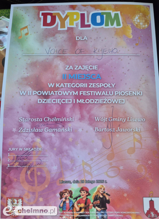 Mamy II miejsce na Festiwalu Piosenki Dziecięcej i Młodzieżowej