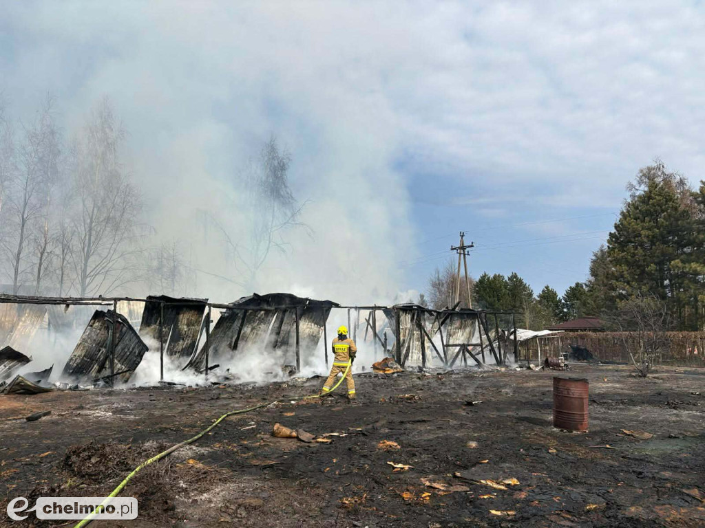 Kłęby dymu widoczne z daleka - groźny pożar w Chełmnie