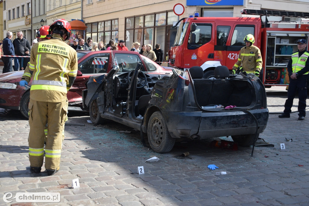Tragiczny wypadek w centrum Chełmna. Wiele osób poszkodowanych!