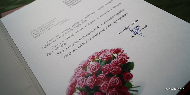 Burmistrz Miasta Chełmna wyróżnił najlepszych nauczycieli
